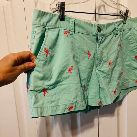 Old Navy-Women's Flamingo Shorts Size 10-Pale/Pastel Green/Pin/Peachy-Short- - Picture 3 of 13